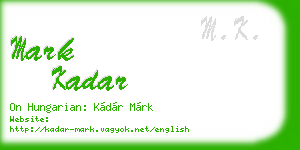 mark kadar business card