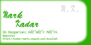 mark kadar business card
